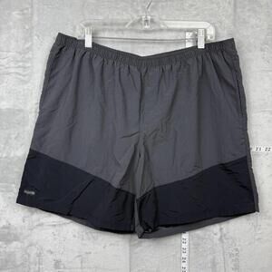 Mountain Hardwear Trail Shorts Men Size XL Gray Black Lined Hiking Outdoor Nylon